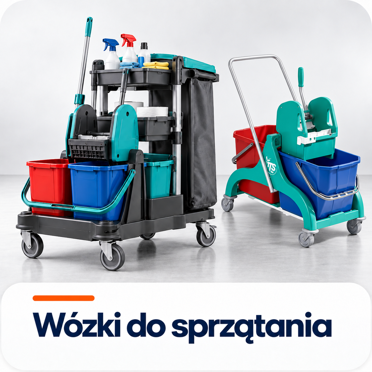 Wózki, wiaderka i zestawy porządkowe